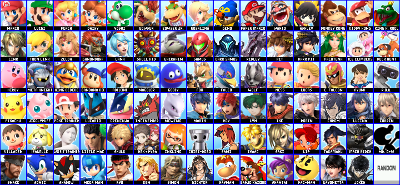 Project Smash Roster Definite Final Smash Bros. Roster (Complete) by kirby65422 on DeviantArt