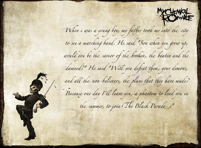 Mcr: welcome to the black parade.