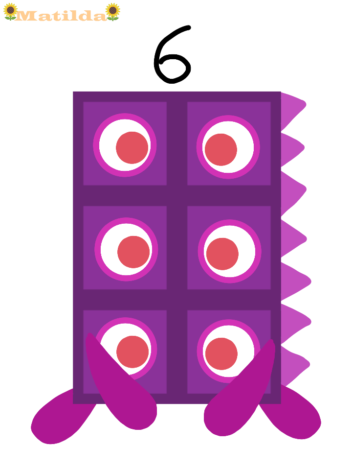 Endless number 6 as a numberblock by Matildasquirrel on DeviantArt