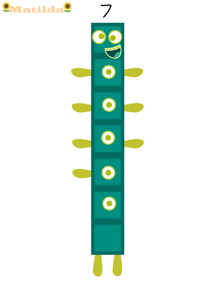 Number Block 7. Draw Emdless number 7 as a numberblock by Matildasquirrel on DeviantArt