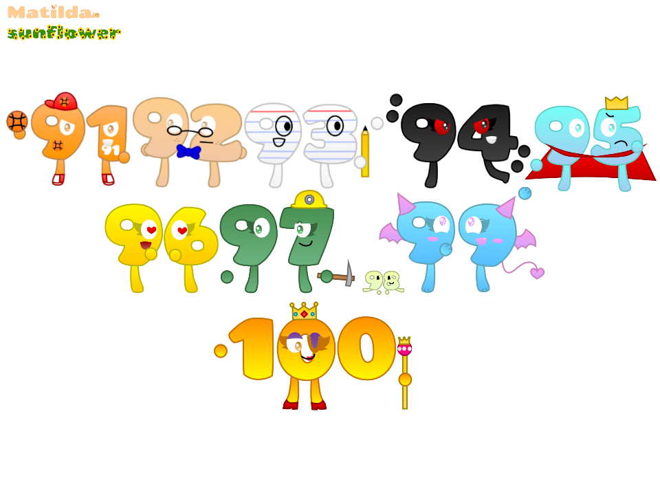 The amazing number island 91 - 100 by Matildasquirrel on DeviantArt