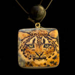Snow Leopard Pendant Necklace by SingapuraStudio
