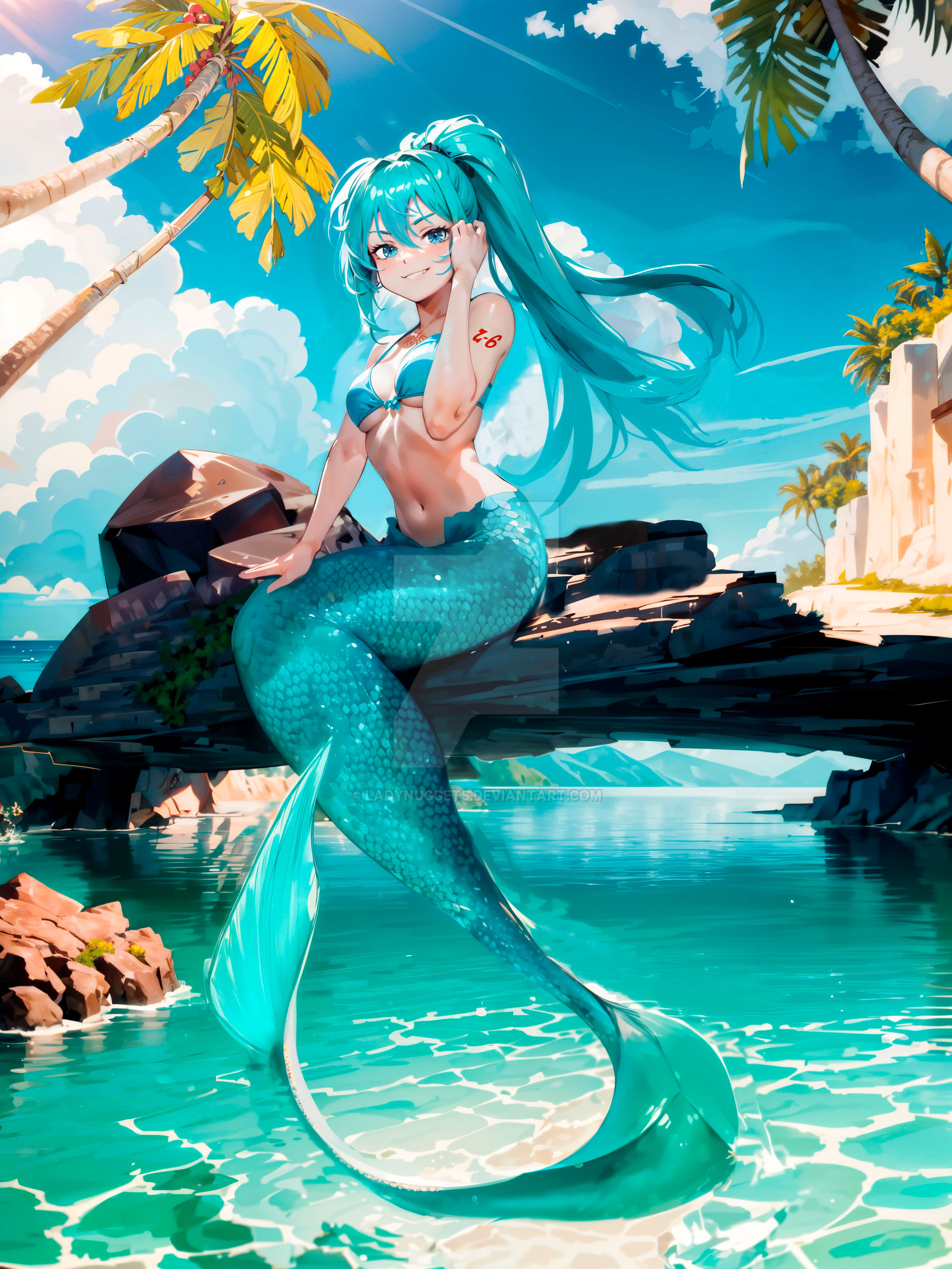 Commision: Dorothy, the Turquoise Mermaid