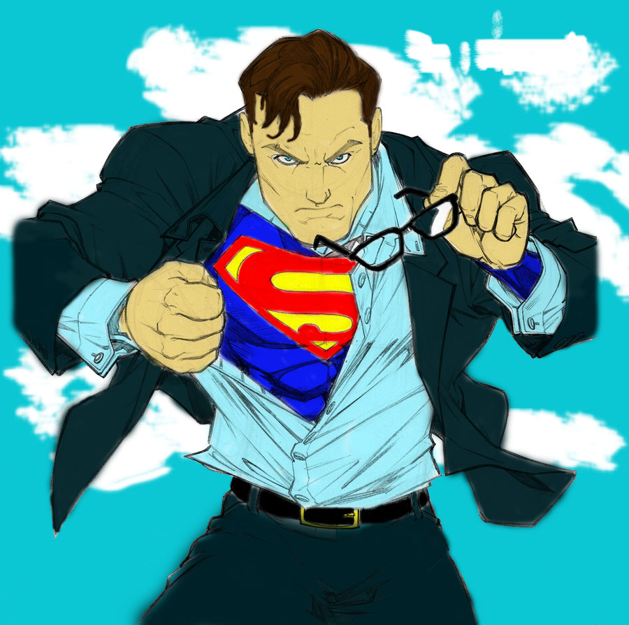 Digital Paint Super Man