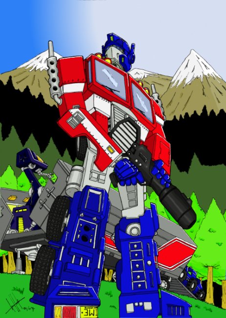 Optimus prime pin-up