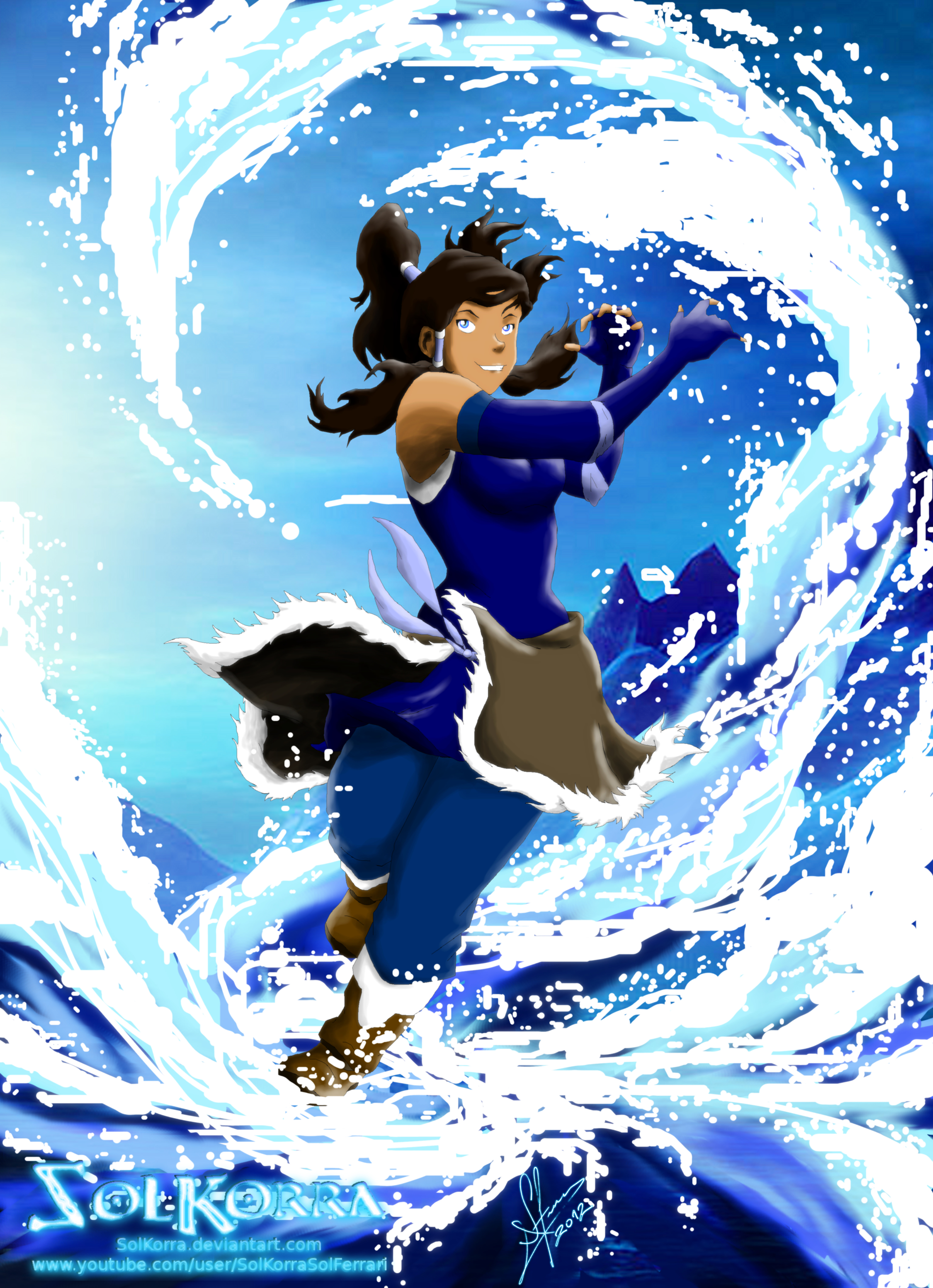 Korra: Waterbending in The Sea by SolKorra on DeviantArt