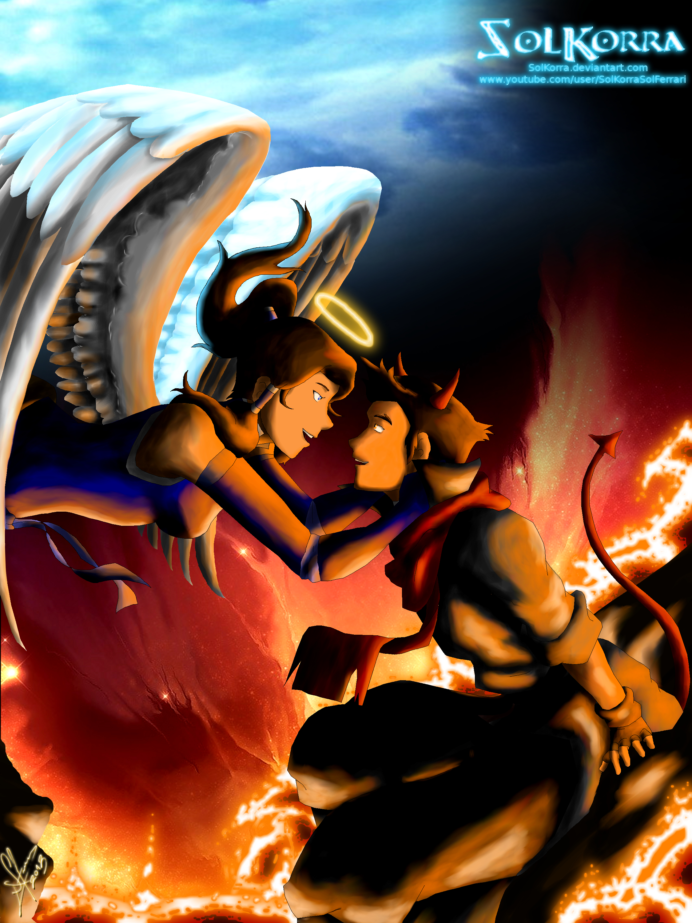 Korra and Mako Between The Sky and The Hell