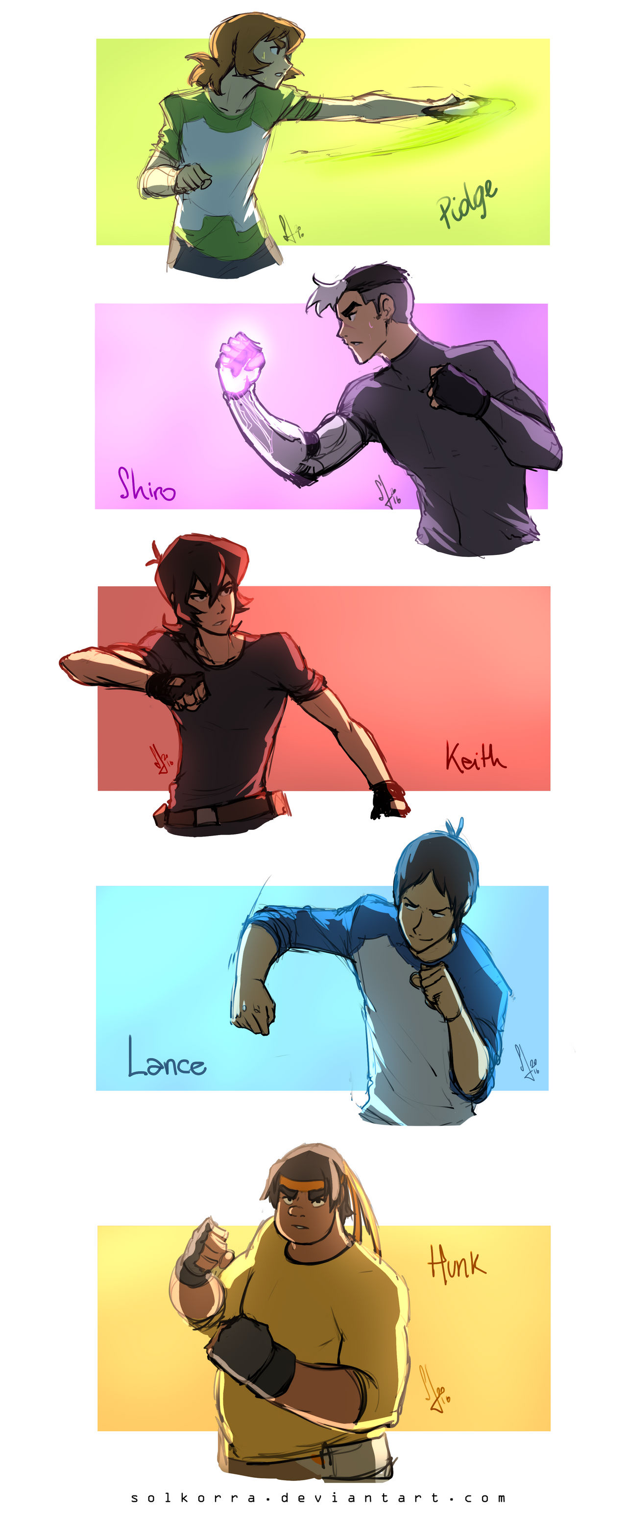 Sketches of the Day - Voltron Paladins Training