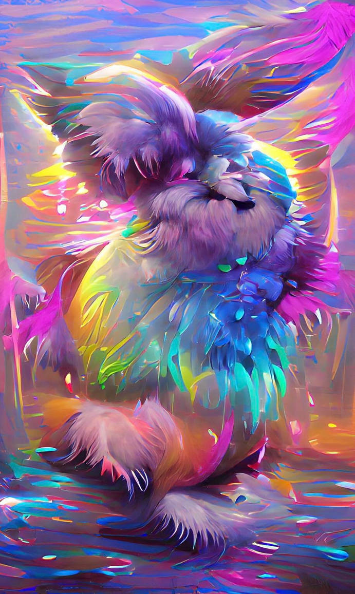 Iridescent Fuzzy Bunny by StrawburryPockii on DeviantArt