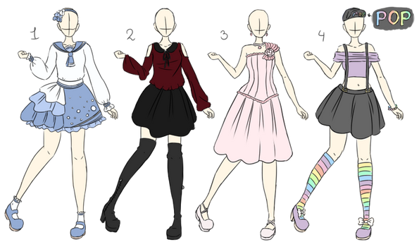 Adoptable: Random Outfits - 3/4 Open