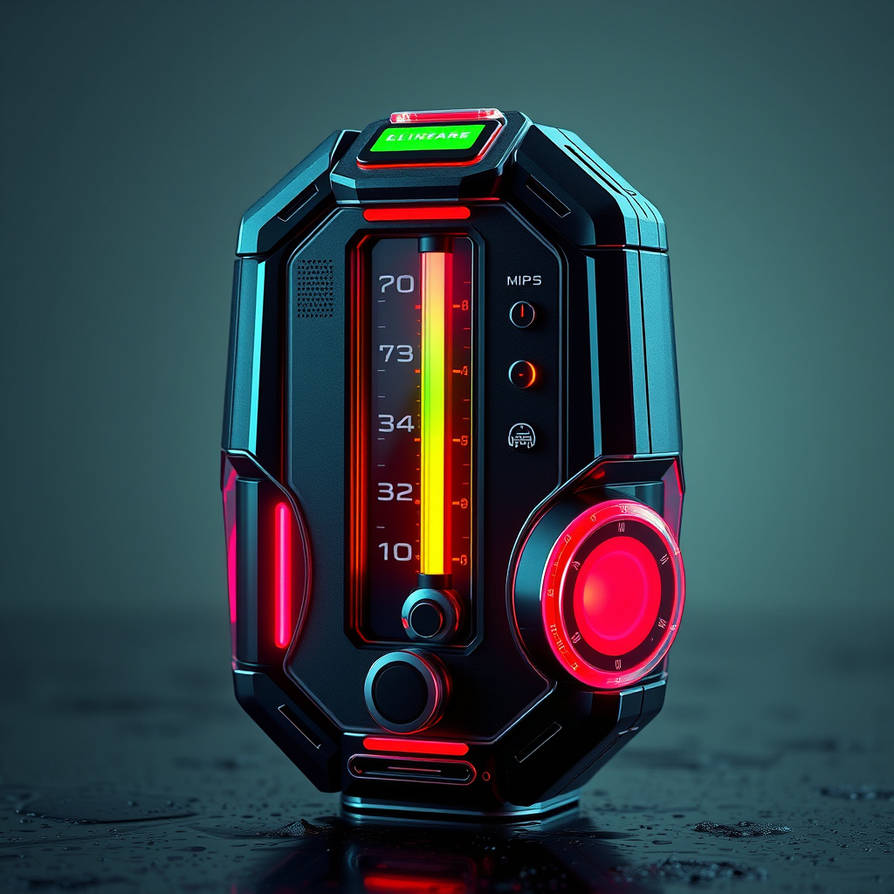 Hi Tech Futuristic Rain Meter Widget Set