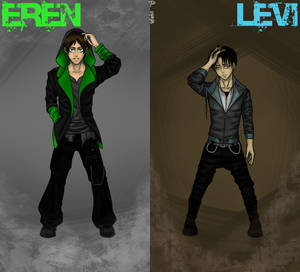 Eren/Levi cyberpunk models