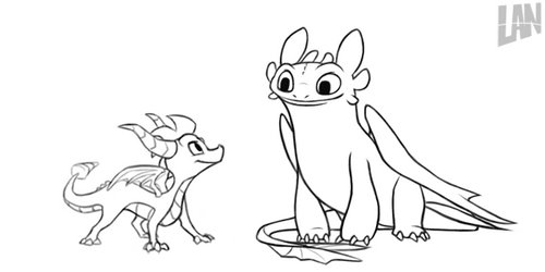 Spyro and Toothless (Animated)