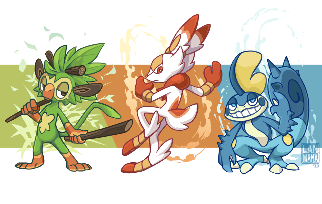 Gen 8 Starter Evolutions By Lanmana On Deviantart