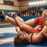 35242 Oil Paintings - Wrestling Spladle