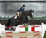 Tuxedo - CI Show - 3DE Show Jumping by MistyofSunrise