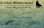 SVI  : Military Kennel license by MistyofSunrise