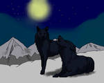 Wolf Brothers for JazZeke's Contest by Fiamocmyn