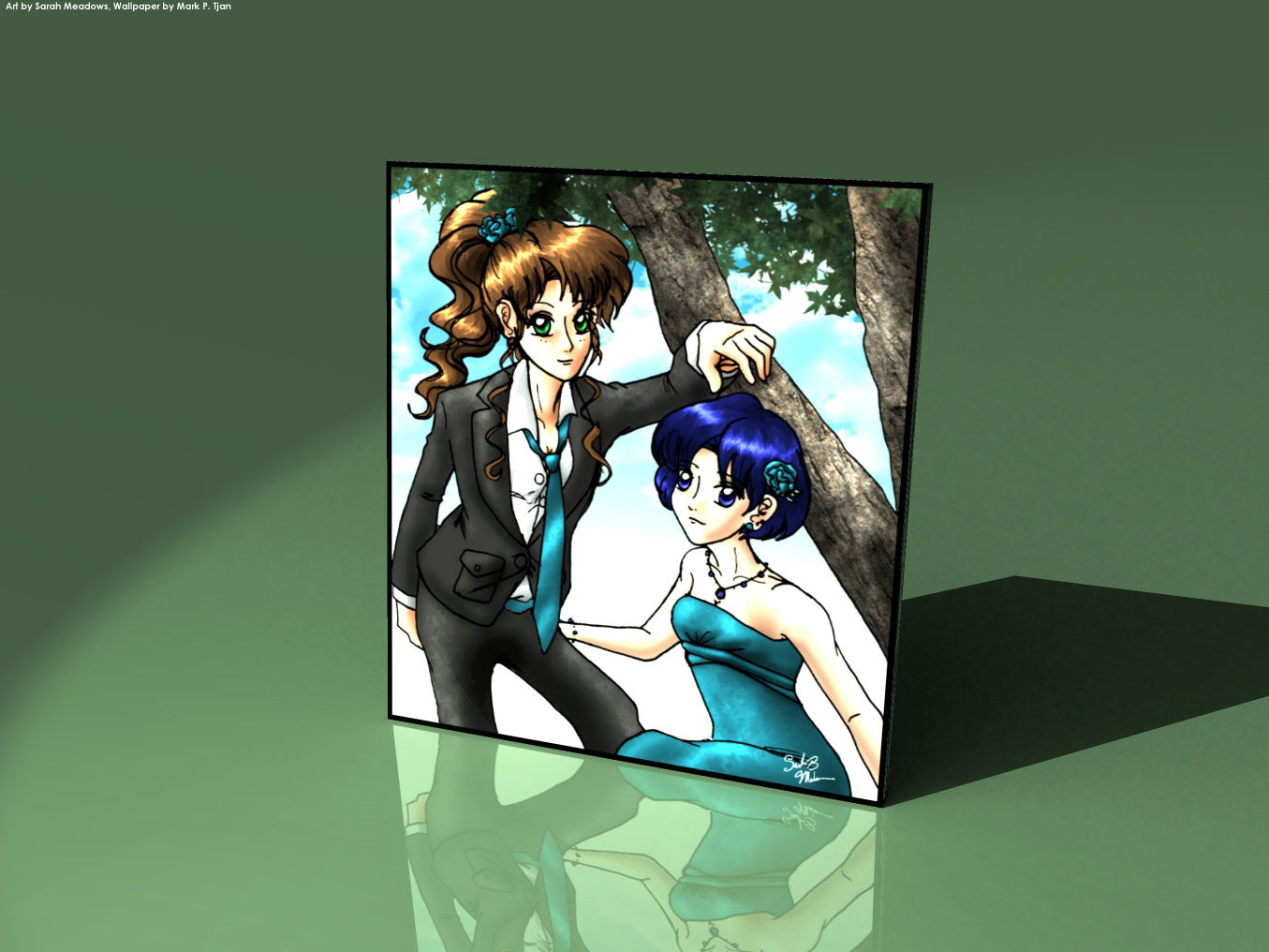 Makoto and Ami Wallpaper 3DSG