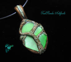 Tealpanda Artifacts - Beach Glass Copper Tree