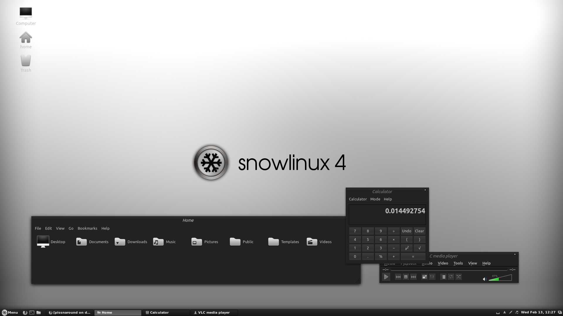 Snowlinux 4 Cinnamon Dark