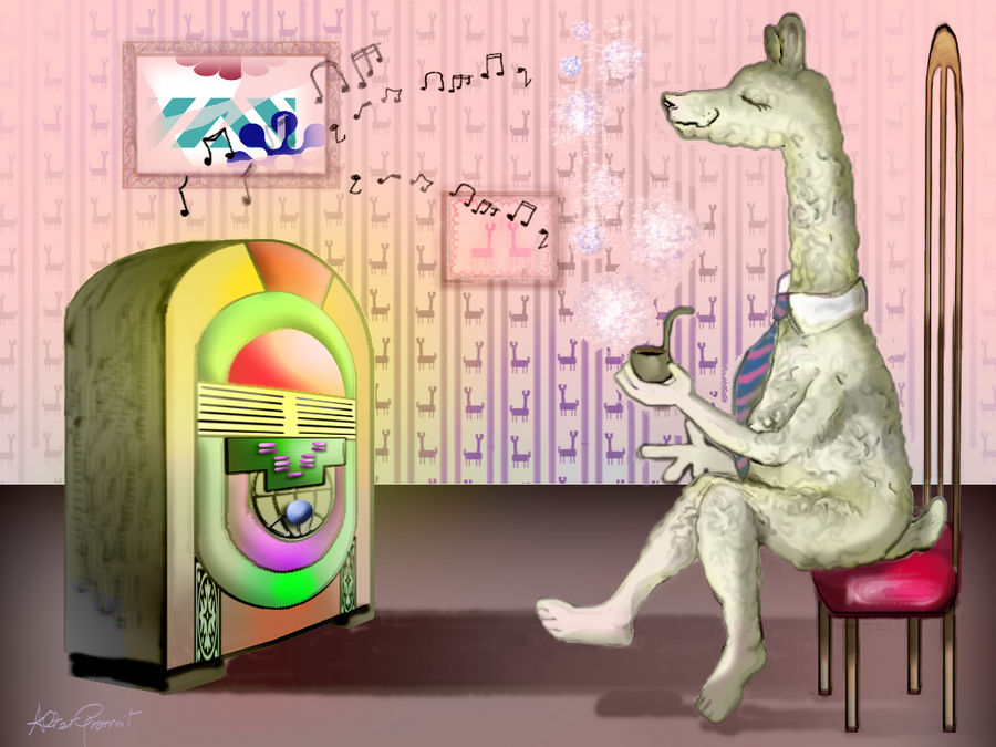 A llama a pipe and the jukebox