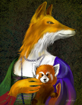 Fox with Red Panda