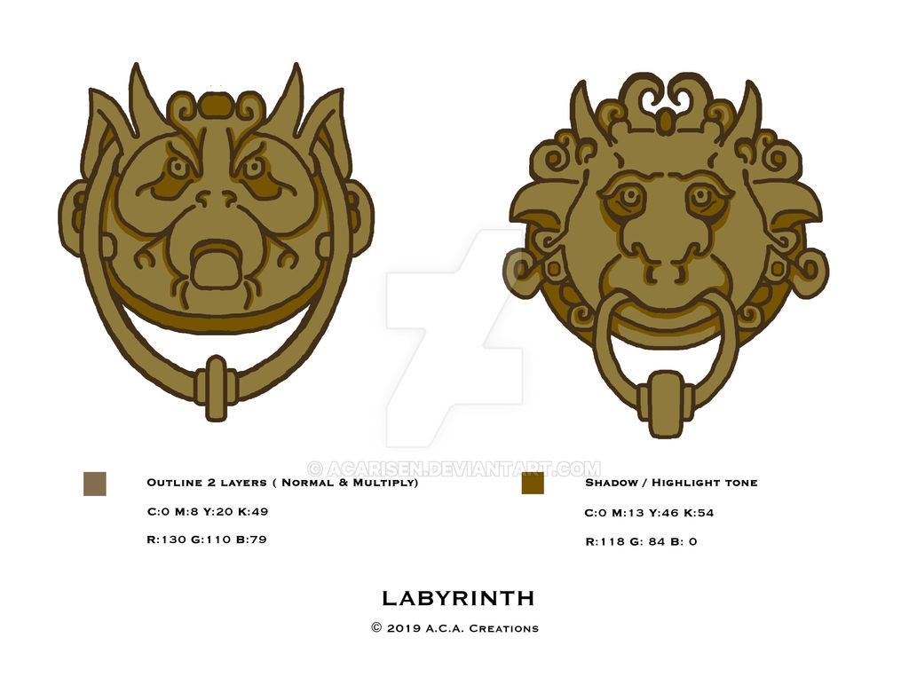 Labyrinth Fan Art Door Knockers Shade Bases 2019 A By Acarisen On