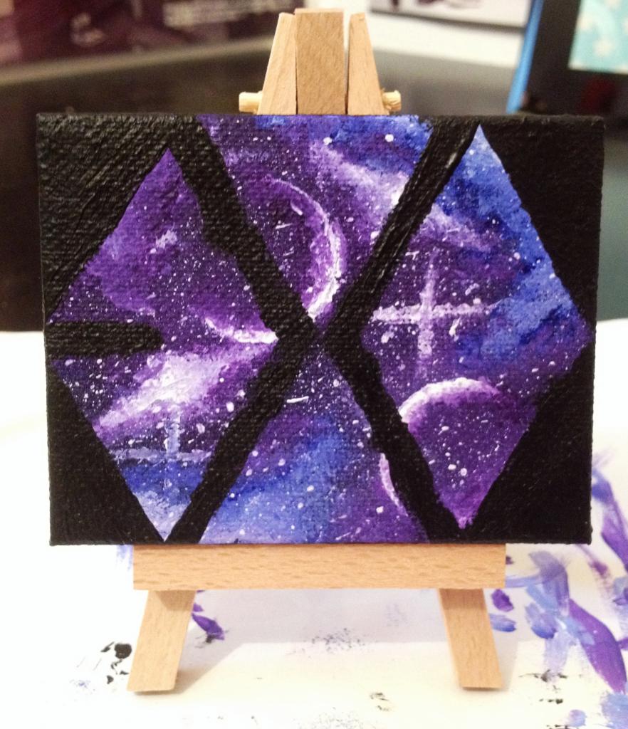 EXO (Two Moons) Nebula logo - [Acrylic painting]