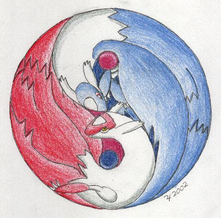 Latios and Latias Yin and Yang