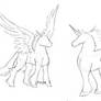 Pegasus and Unicorn sketch