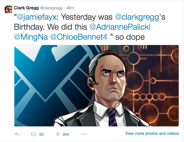 Phil Coulson Tweets My Art......AGAIN!!!!