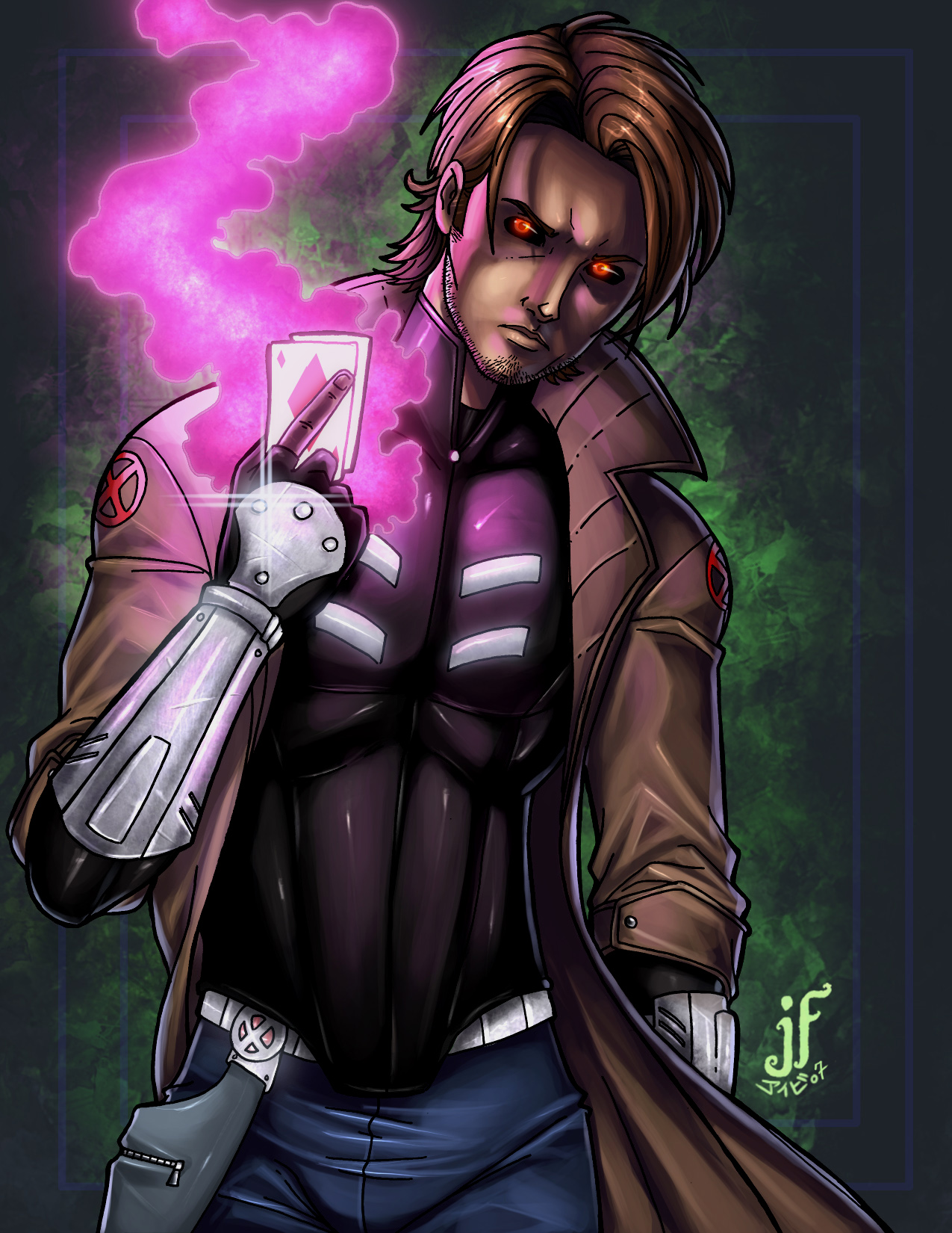 Gambit Signature Color gambit colored by JamieFayX on DeviantArt
