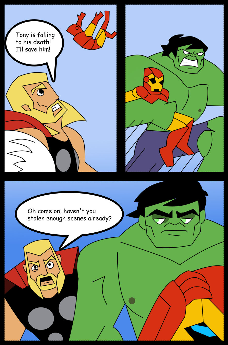 Commission: Spoiler Joke Avengers