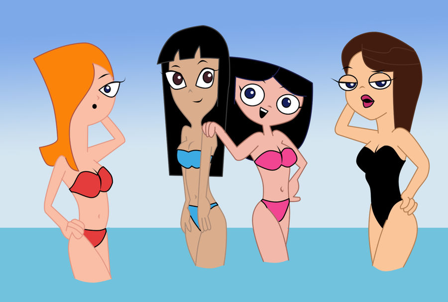 Commission PnF Bikini Girls by toongrowner on DeviantArt