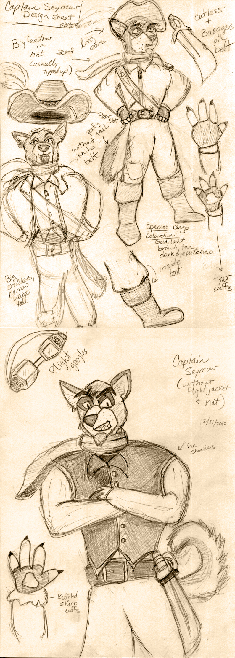 Cap'n Seymour Design Sketches