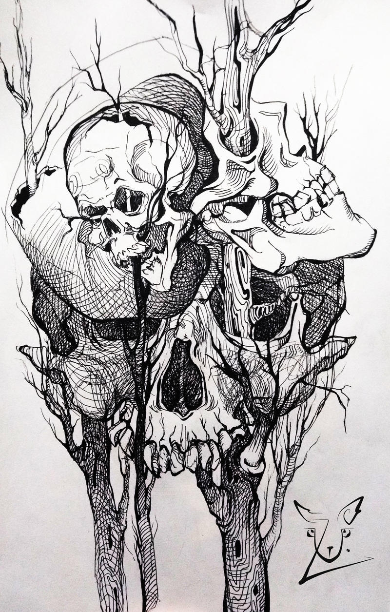 Creepy skulls by ULarka on DeviantArt