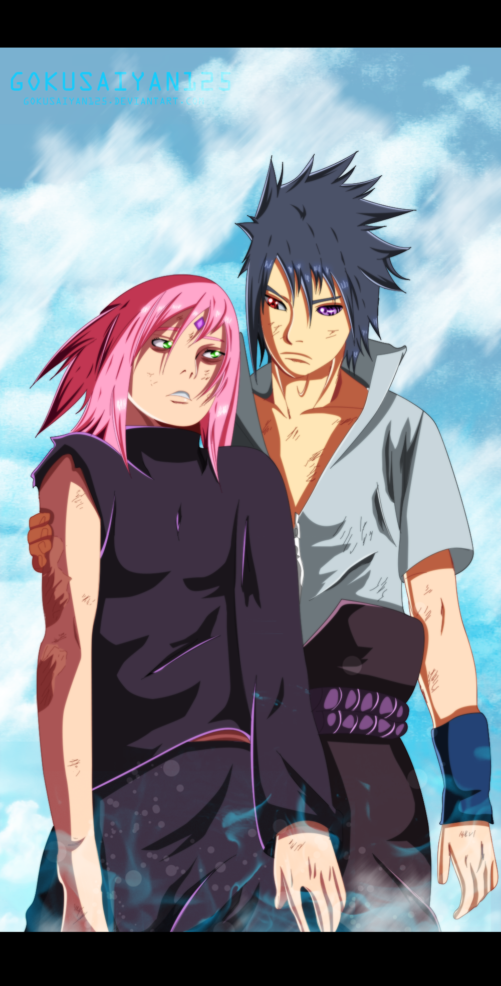 Sasuke y Sakura by lluviaemosa on DeviantArt