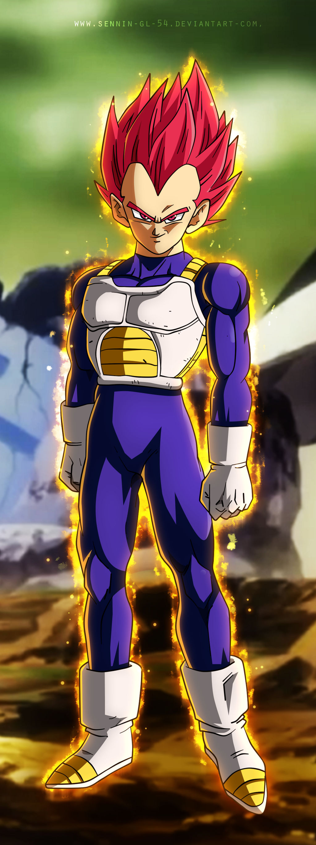 Vegeta God Red Youngjijiii Version by SenniNGL54 on DeviantArt