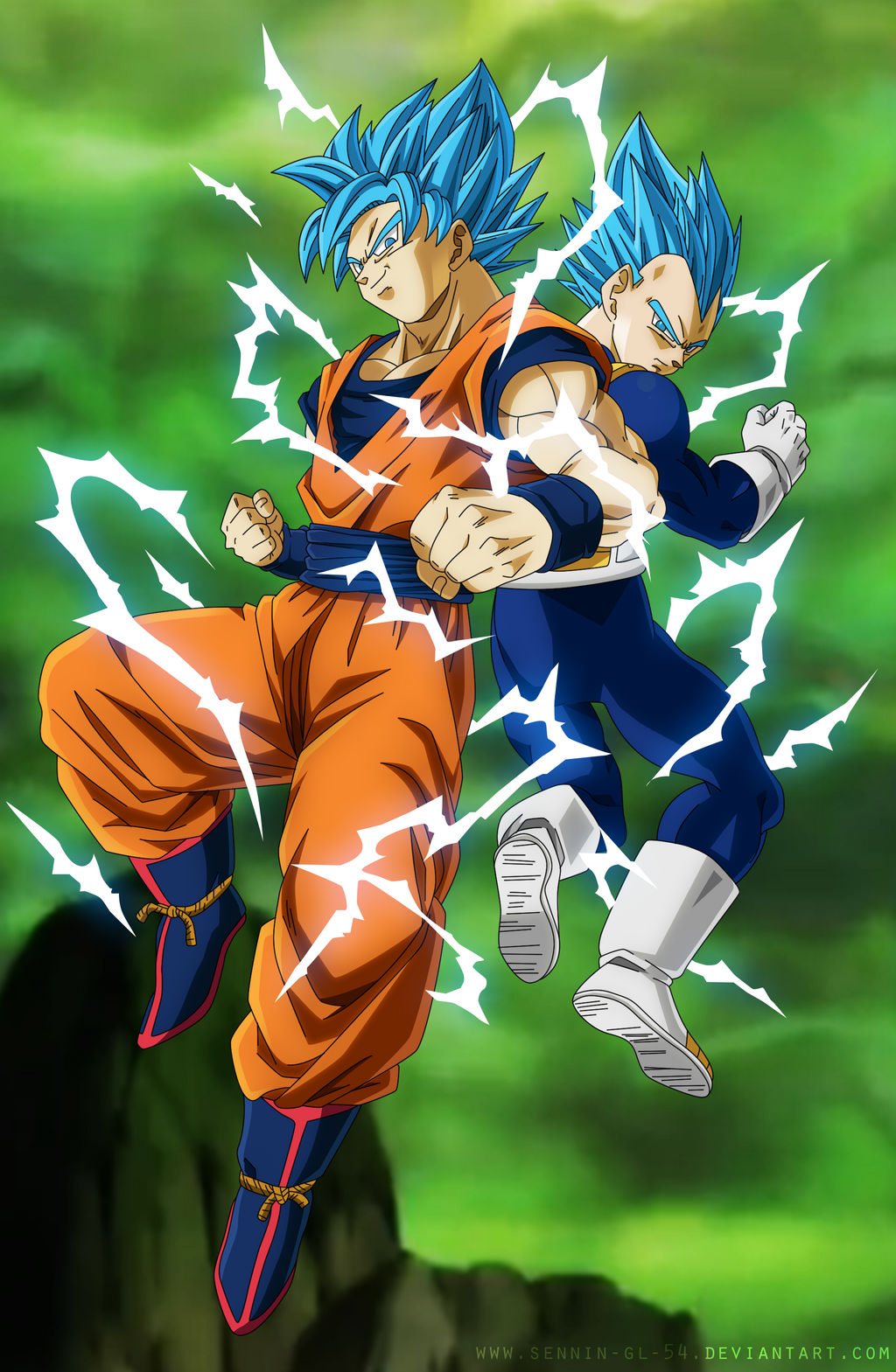 Goku e Vegeta Instinto Superior VS Jiren by Aflp on DeviantArt