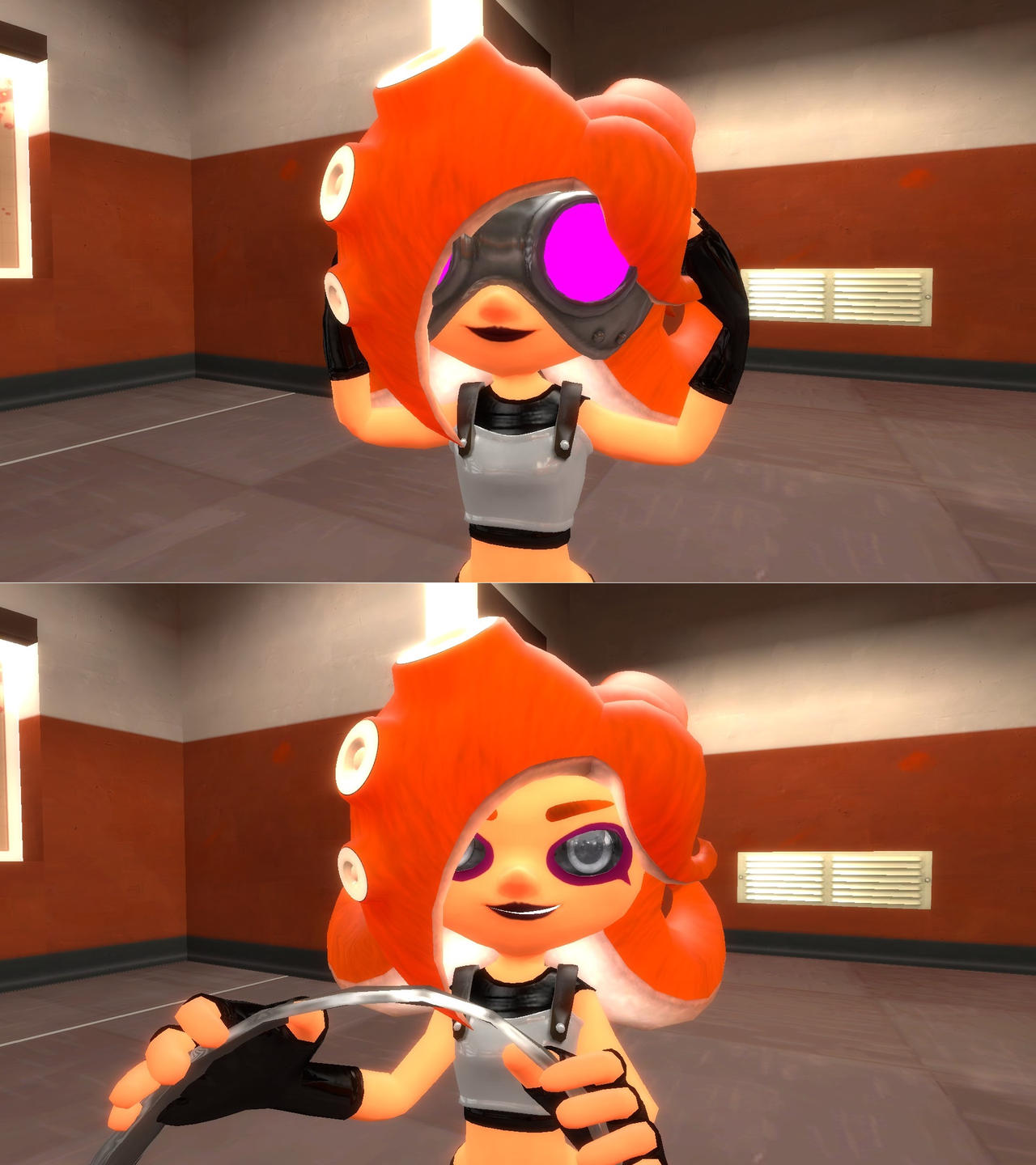 Gmod Splatoon Fuzzy Octoling Takes off her Goggles by SuperfireGmod on ...