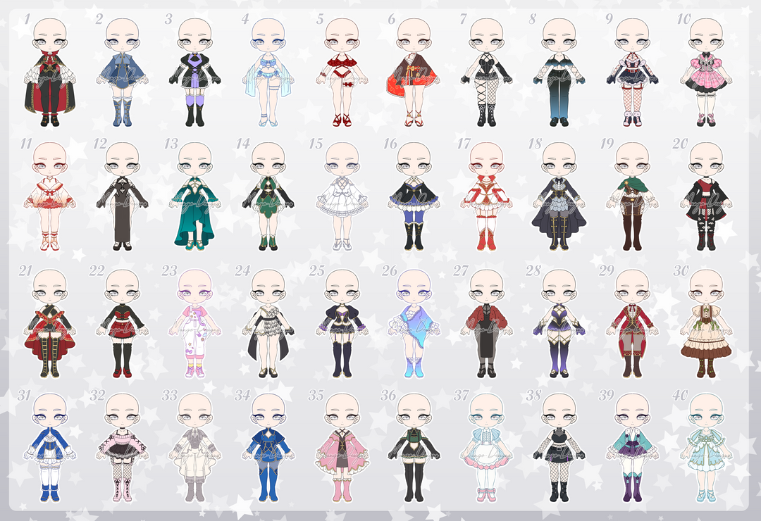 Repo Robe Chibi Chibi Outfit Adoptable Batch 09 - Closed by mango-designs on DeviantArt