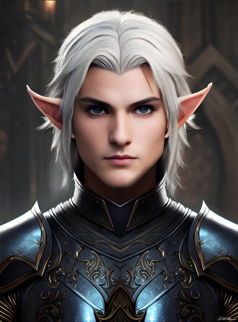 Elven Knight Portrait by Vyerran on DeviantArt