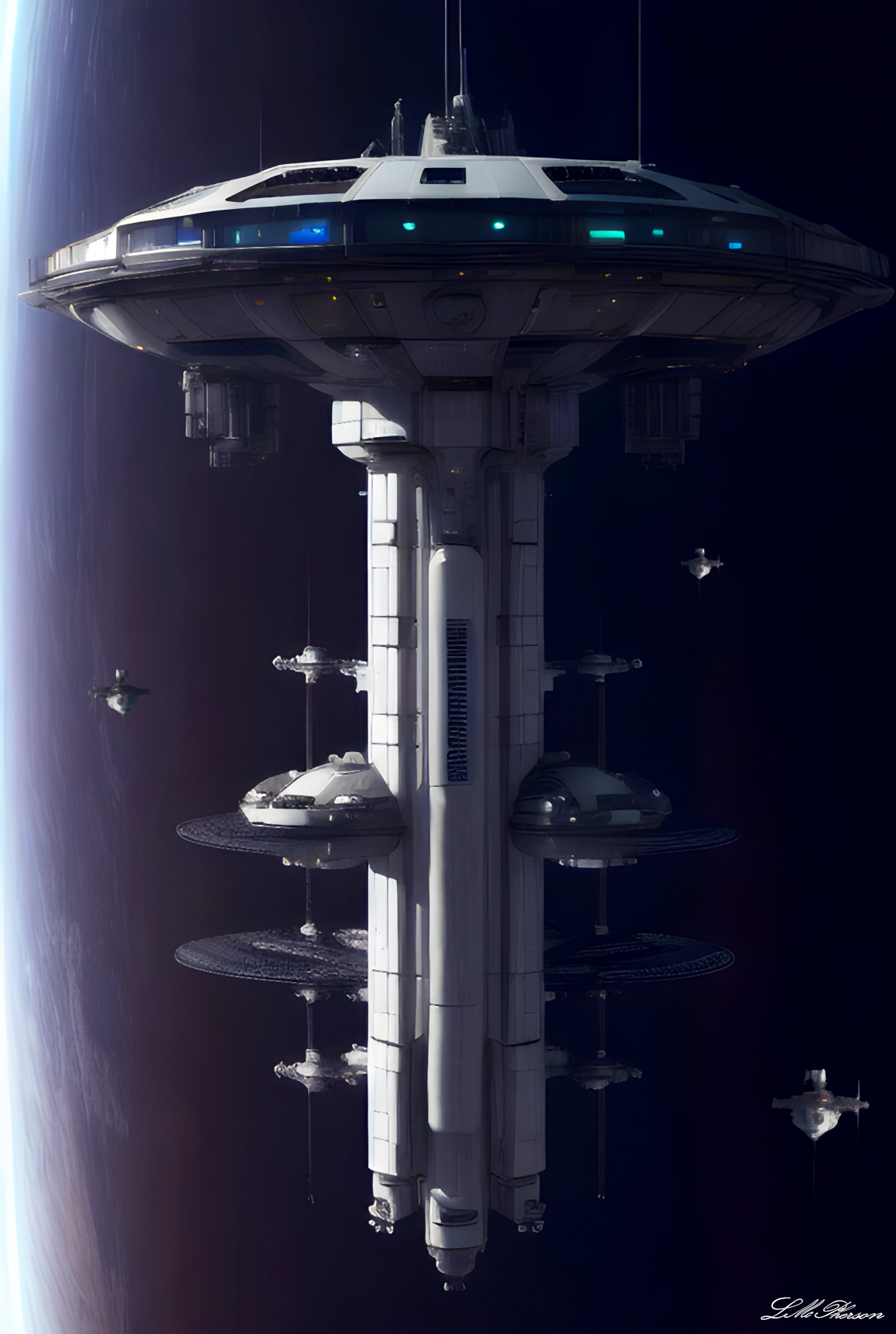 Futuristic Space Station by Vyerran on DeviantArt