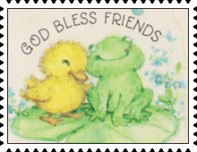 God Bless Friends stamp