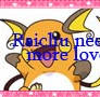 Raichu Needs More Love stamp