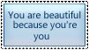 Beautiful Because You're You stamp