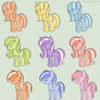 Soft Color Ponies 10pt(1 4 7 open)