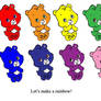 Rainbow Baby Care Bears 10pt(Red open)