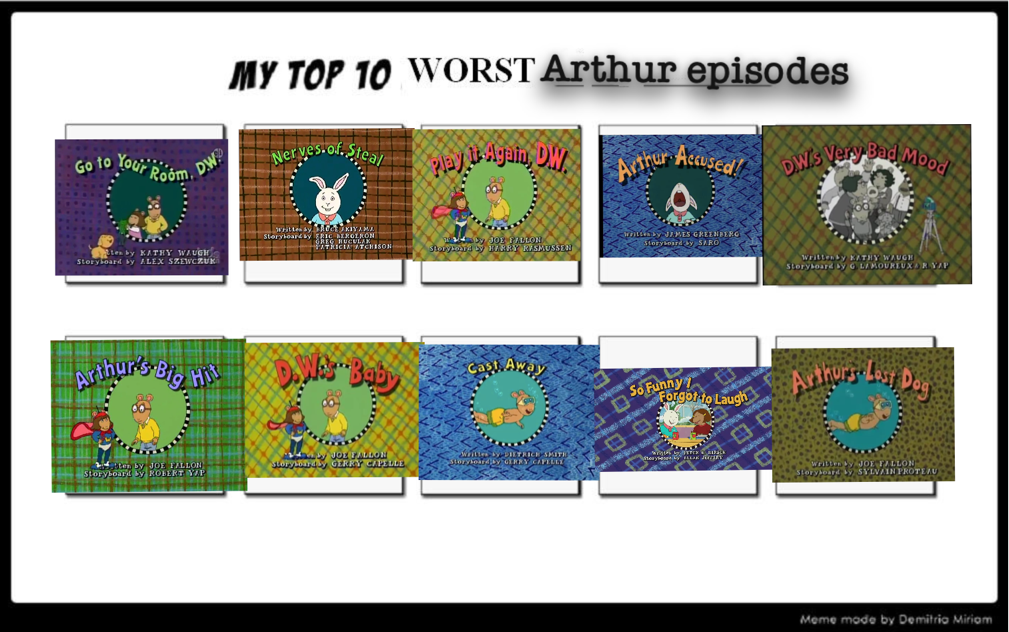 Poor Arthur Top 10 worst Arthur episodes by Katelynluvsart3251 on DeviantArt